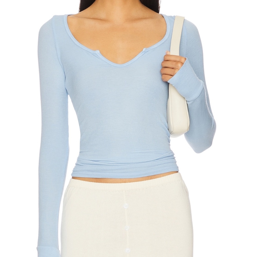 Long Sleeve Scoop Neck Top-Michael Lauren